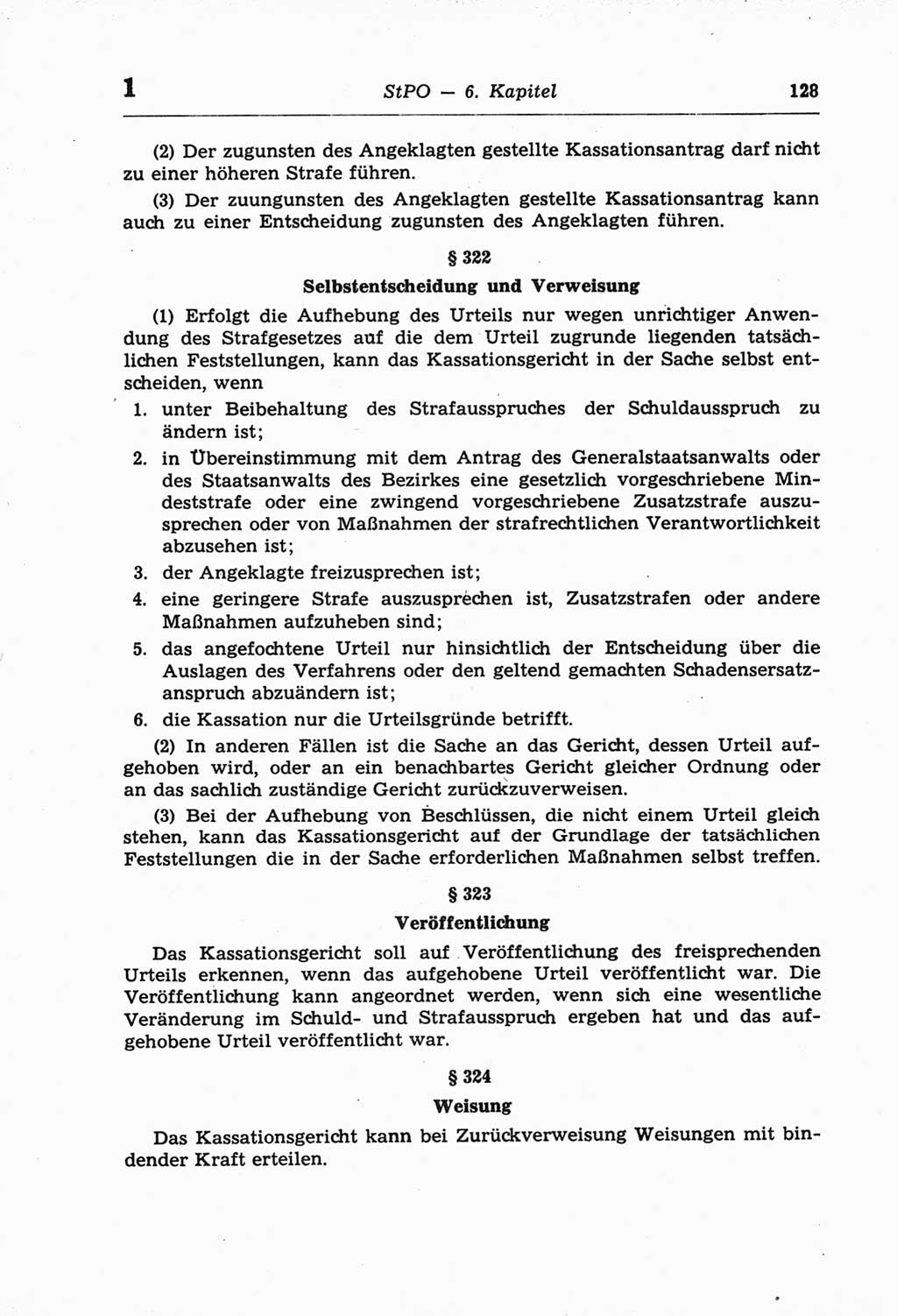 Strafprozeßordnung (StPO) der Deutschen Demokratischen Republik (DDR) und angrenzende Gesetze und Bestimmungen 1968, Seite 128 (StPO Ges. Bstgn. DDR 1968, S. 128)