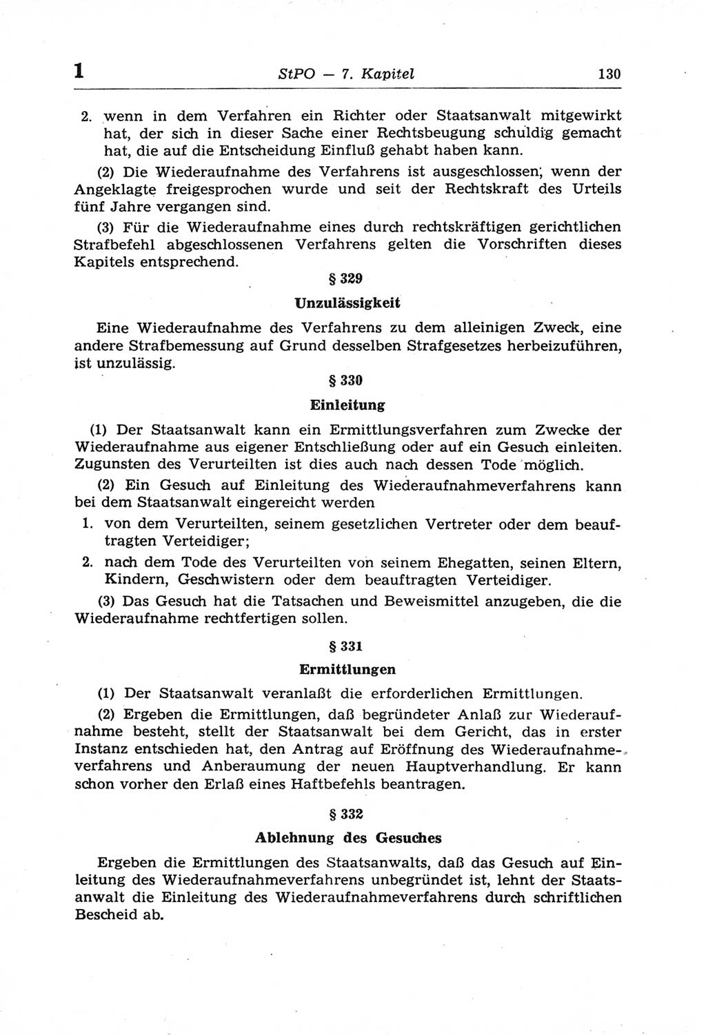 Strafprozeßordnung (StPO) der Deutschen Demokratischen Republik (DDR) und angrenzende Gesetze und Bestimmungen 1968, Seite 130 (StPO Ges. Bstgn. DDR 1968, S. 130)
