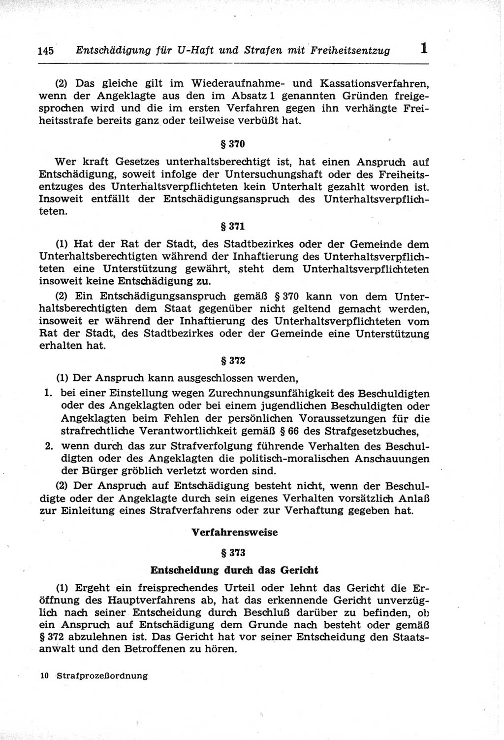 Strafprozeßordnung (StPO) der Deutschen Demokratischen Republik (DDR) und angrenzende Gesetze und Bestimmungen 1968, Seite 145 (StPO Ges. Bstgn. DDR 1968, S. 145)