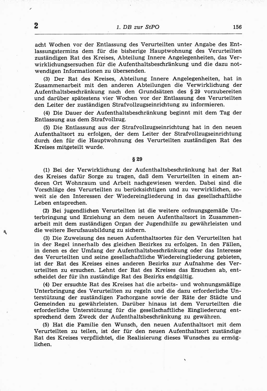 Strafprozeßordnung (StPO) der Deutschen Demokratischen Republik (DDR) und angrenzende Gesetze und Bestimmungen 1968, Seite 156 (StPO Ges. Bstgn. DDR 1968, S. 156)