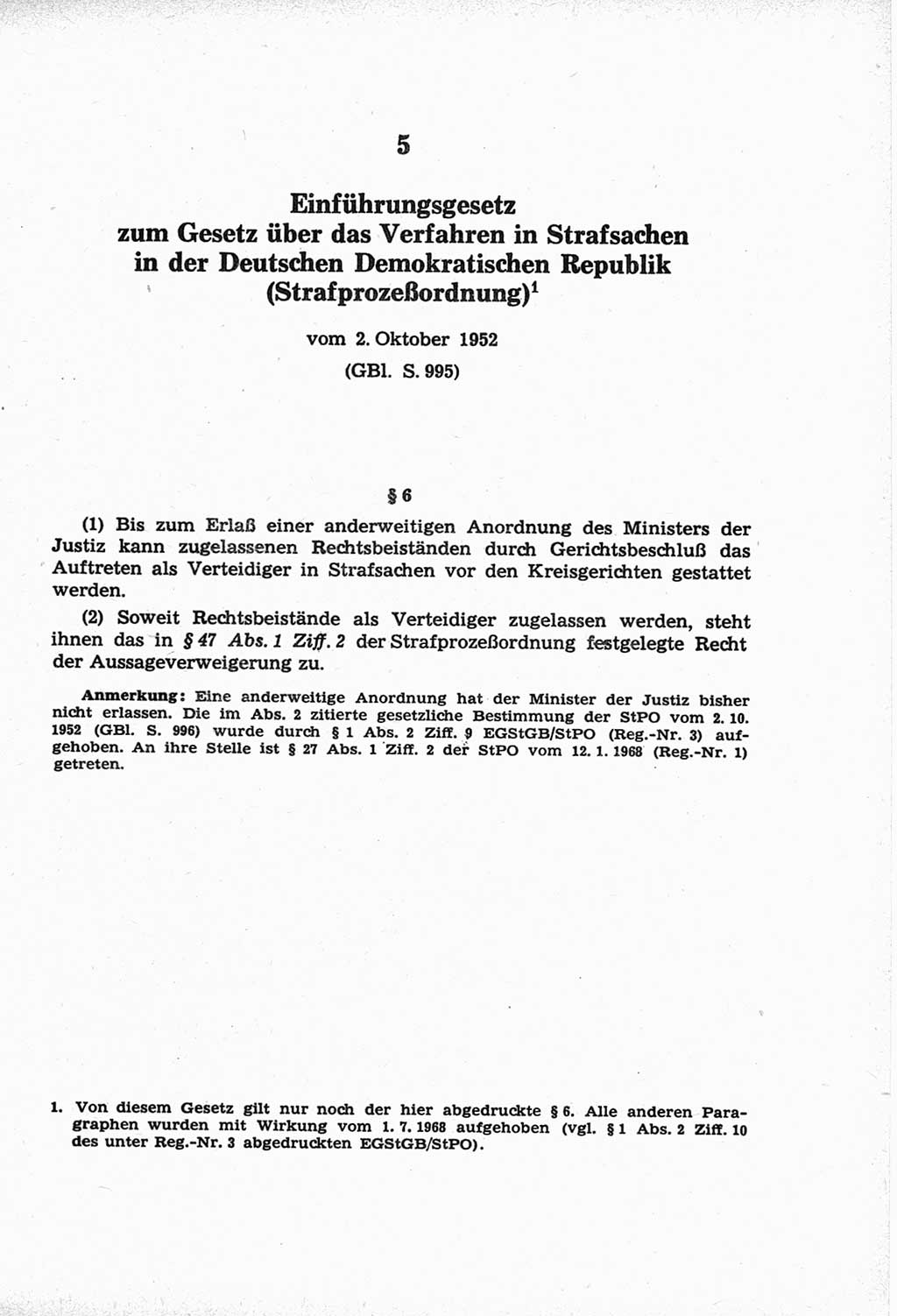 Strafprozeßordnung (StPO) der Deutschen Demokratischen Republik (DDR) und angrenzende Gesetze und Bestimmungen 1968, Seite 175 (StPO Ges. Bstgn. DDR 1968, S. 175)