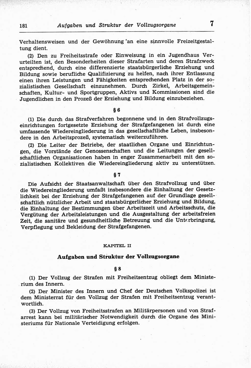 Strafprozeßordnung (StPO) der Deutschen Demokratischen Republik (DDR) und angrenzende Gesetze und Bestimmungen 1968, Seite 181 (StPO Ges. Bstgn. DDR 1968, S. 181)