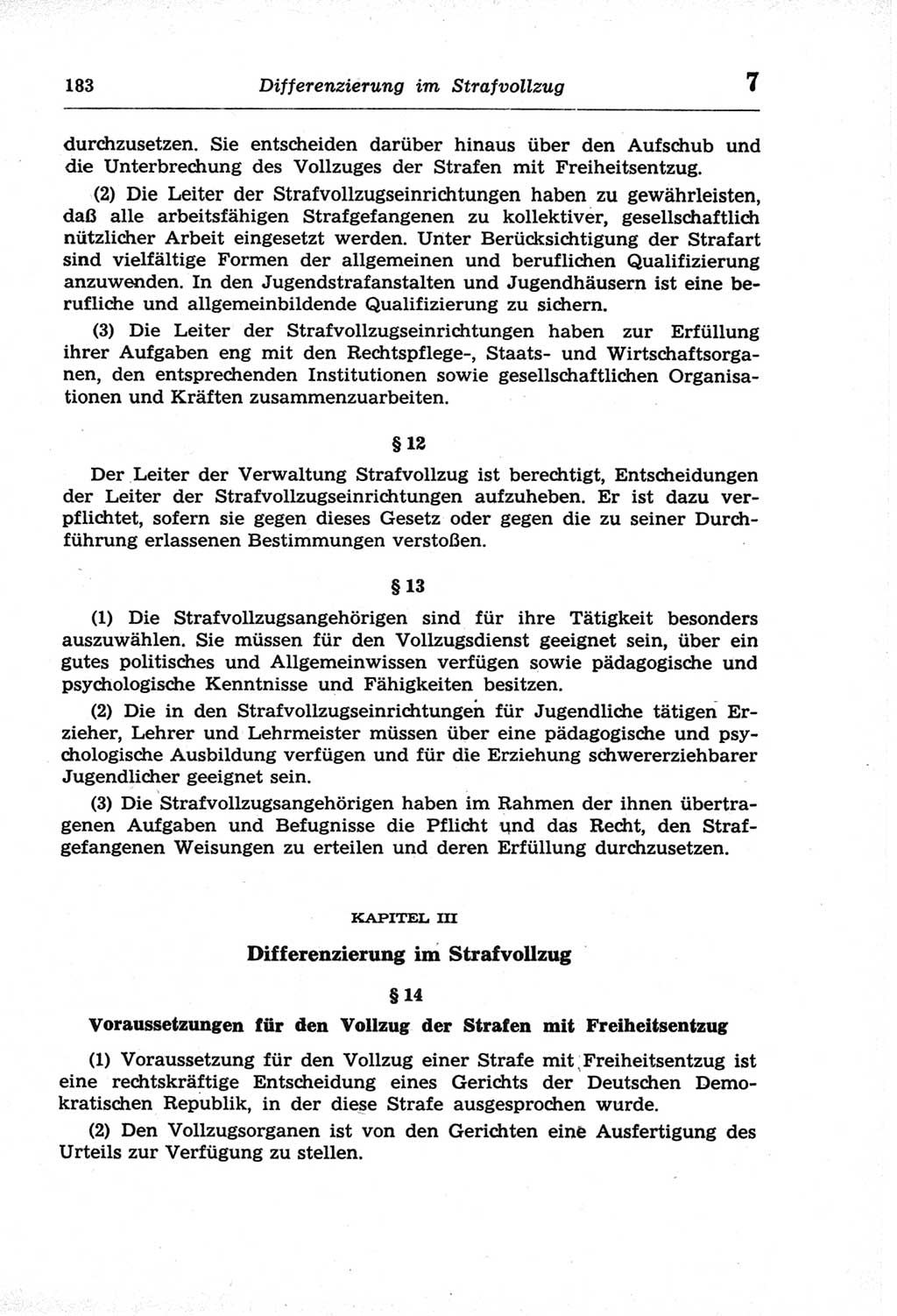 Strafprozeßordnung (StPO) der Deutschen Demokratischen Republik (DDR) und angrenzende Gesetze und Bestimmungen 1968, Seite 183 (StPO Ges. Bstgn. DDR 1968, S. 183)