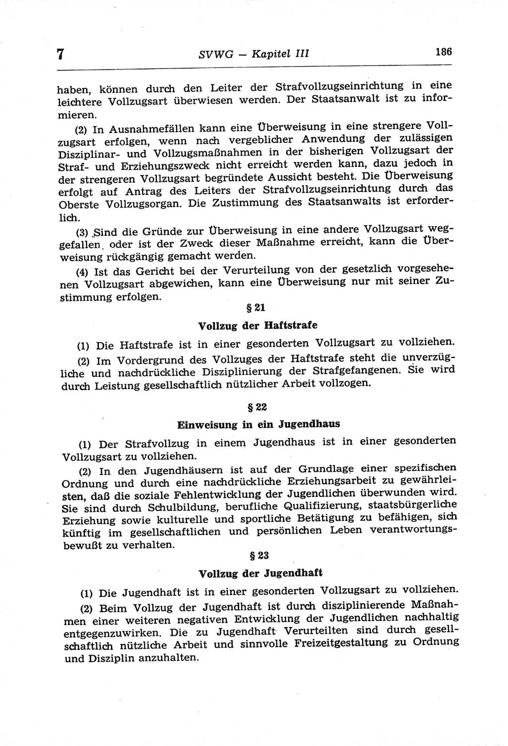 Strafprozeßordnung (StPO) der Deutschen Demokratischen Republik (DDR) und angrenzende Gesetze und Bestimmungen 1968, Seite 186 (StPO Ges. Bstgn. DDR 1968, S. 186)