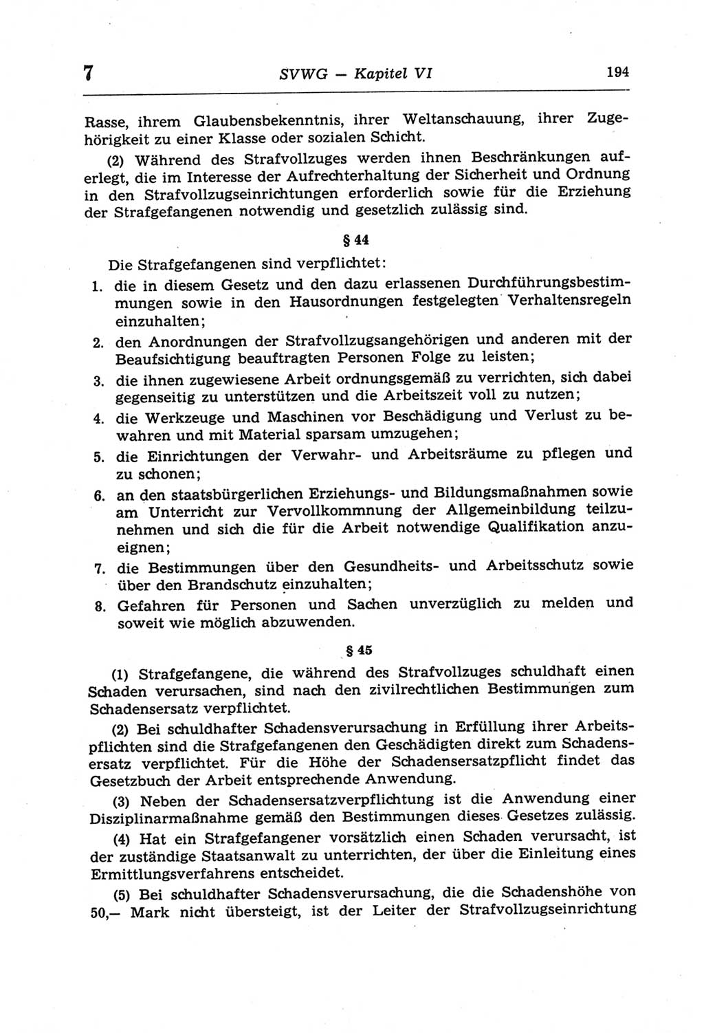 Strafprozeßordnung (StPO) der Deutschen Demokratischen Republik (DDR) und angrenzende Gesetze und Bestimmungen 1968, Seite 194 (StPO Ges. Bstgn. DDR 1968, S. 194)