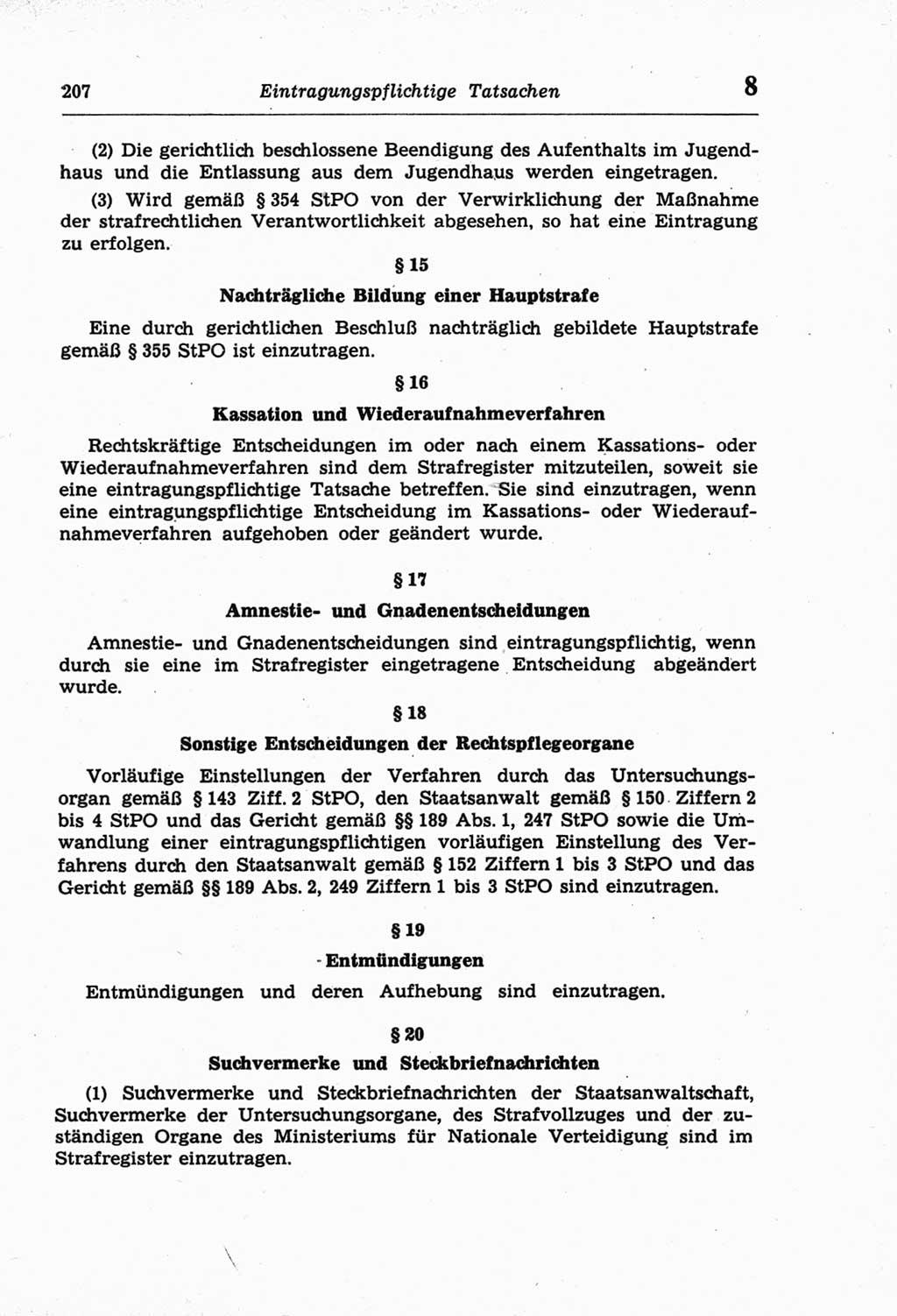 Strafprozeßordnung (StPO) der Deutschen Demokratischen Republik (DDR) und angrenzende Gesetze und Bestimmungen 1968, Seite 207 (StPO Ges. Bstgn. DDR 1968, S. 207)