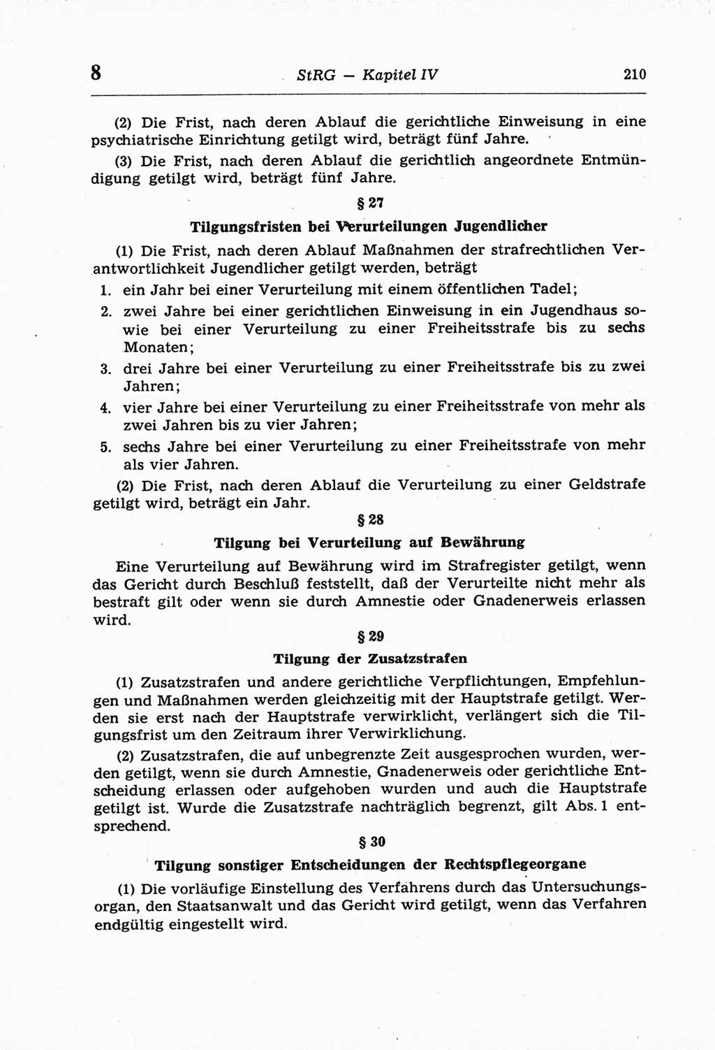 Strafprozeßordnung (StPO) der Deutschen Demokratischen Republik (DDR) und angrenzende Gesetze und Bestimmungen 1968, Seite 210 (StPO Ges. Bstgn. DDR 1968, S. 210)