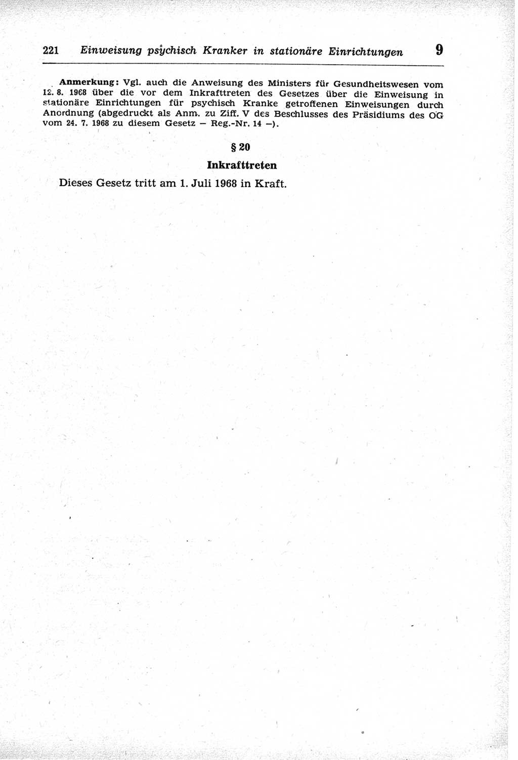 Strafprozeßordnung (StPO) der Deutschen Demokratischen Republik (DDR) und angrenzende Gesetze und Bestimmungen 1968, Seite 221 (StPO Ges. Bstgn. DDR 1968, S. 221)