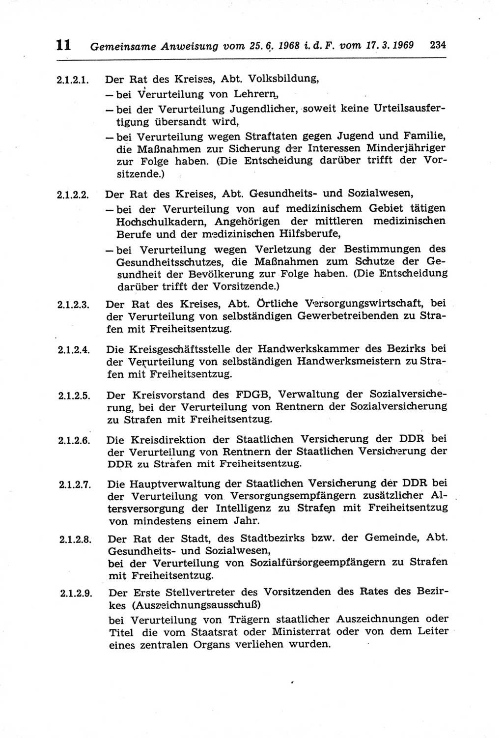 Strafprozeßordnung (StPO) der Deutschen Demokratischen Republik (DDR) und angrenzende Gesetze und Bestimmungen 1968, Seite 234 (StPO Ges. Bstgn. DDR 1968, S. 234)