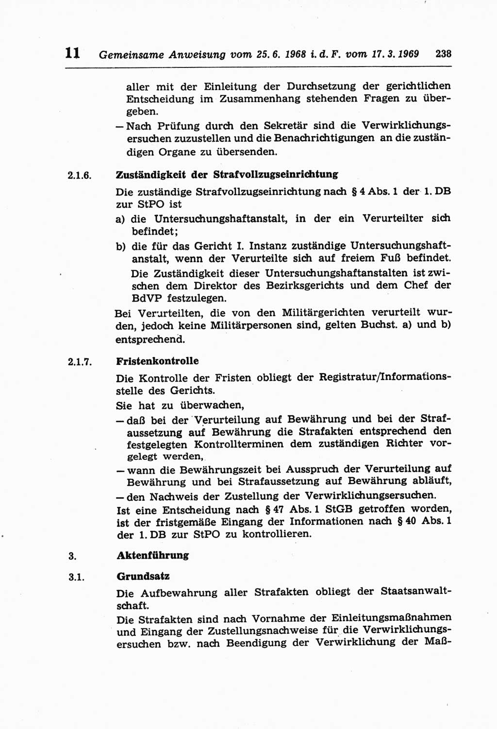 Strafprozeßordnung (StPO) der Deutschen Demokratischen Republik (DDR) und angrenzende Gesetze und Bestimmungen 1968, Seite 238 (StPO Ges. Bstgn. DDR 1968, S. 238)