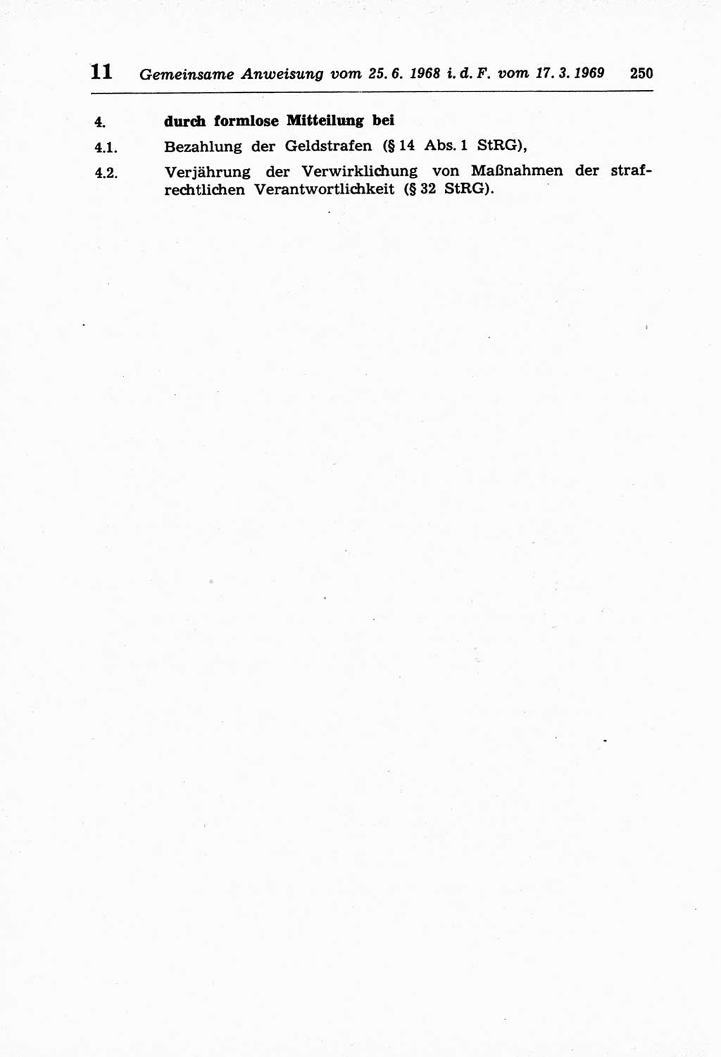 Strafprozeßordnung (StPO) der Deutschen Demokratischen Republik (DDR) und angrenzende Gesetze und Bestimmungen 1968, Seite 250 (StPO Ges. Bstgn. DDR 1968, S. 250)