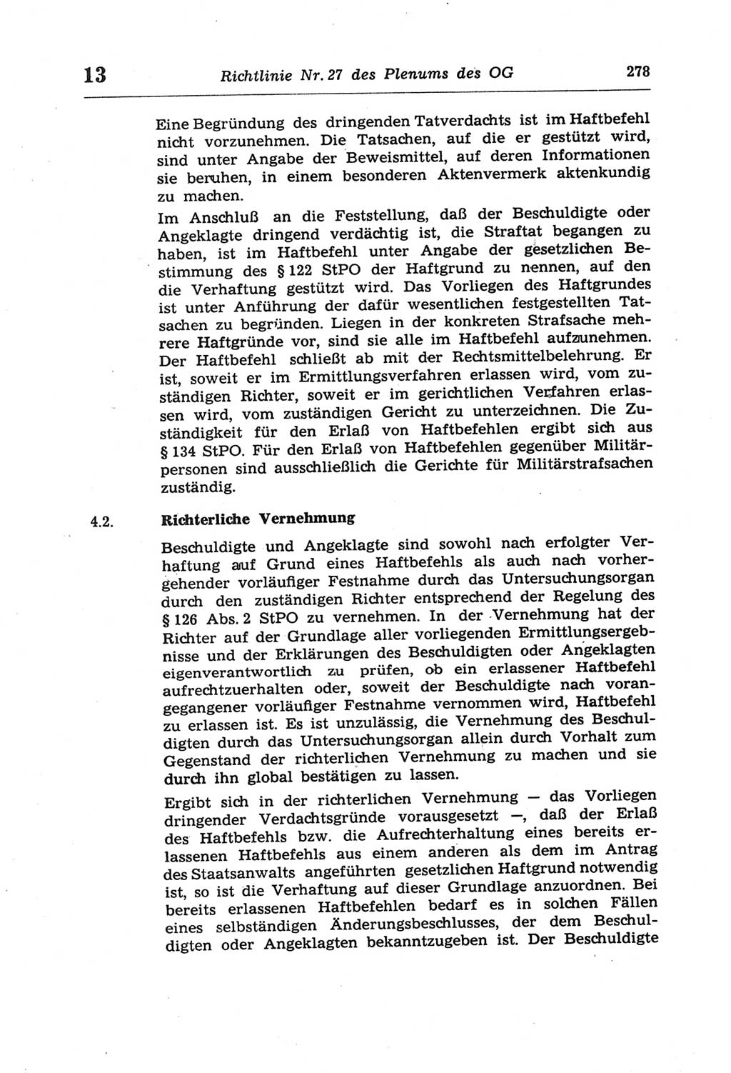 Strafprozeßordnung (StPO) der Deutschen Demokratischen Republik (DDR) und angrenzende Gesetze und Bestimmungen 1968, Seite 278 (StPO Ges. Bstgn. DDR 1968, S. 278)
