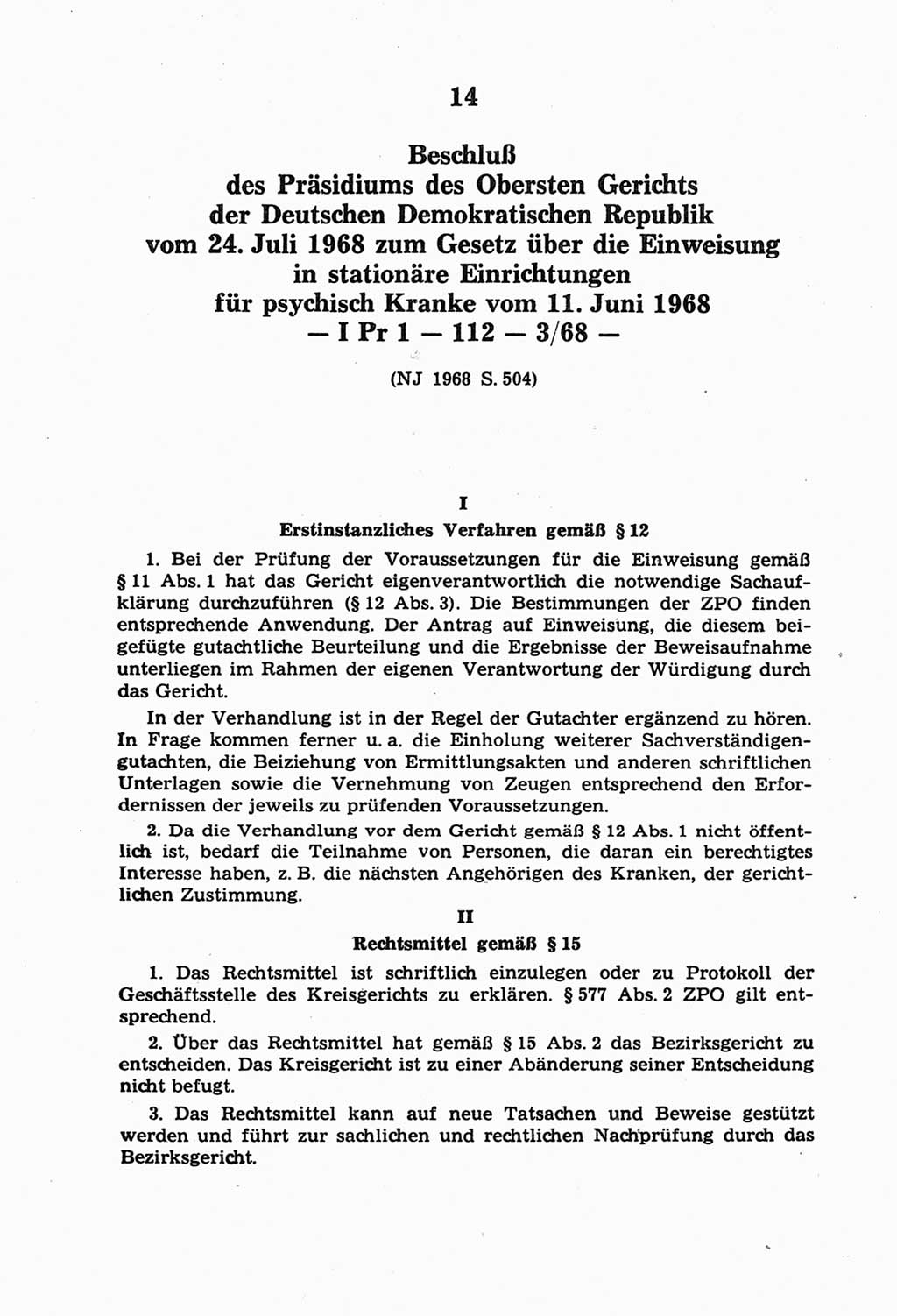 Strafprozeßordnung (StPO) der Deutschen Demokratischen Republik (DDR) und angrenzende Gesetze und Bestimmungen 1968, Seite 284 (StPO Ges. Bstgn. DDR 1968, S. 284)