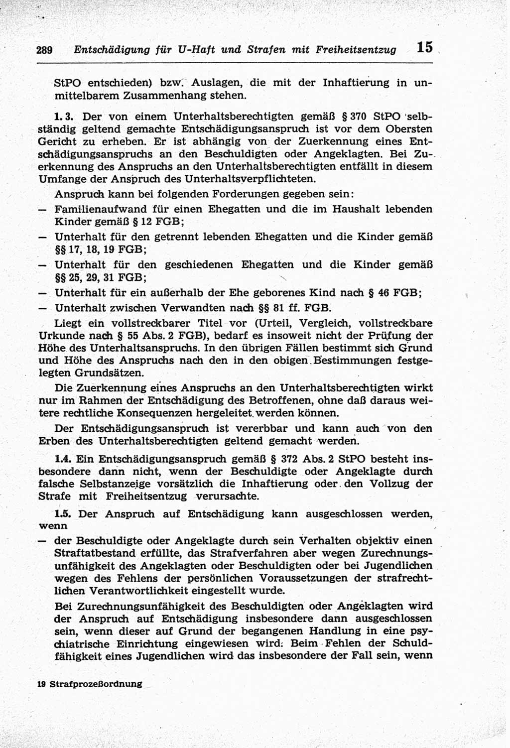 Strafprozeßordnung (StPO) der Deutschen Demokratischen Republik (DDR) und angrenzende Gesetze und Bestimmungen 1968, Seite 289 (StPO Ges. Bstgn. DDR 1968, S. 289)