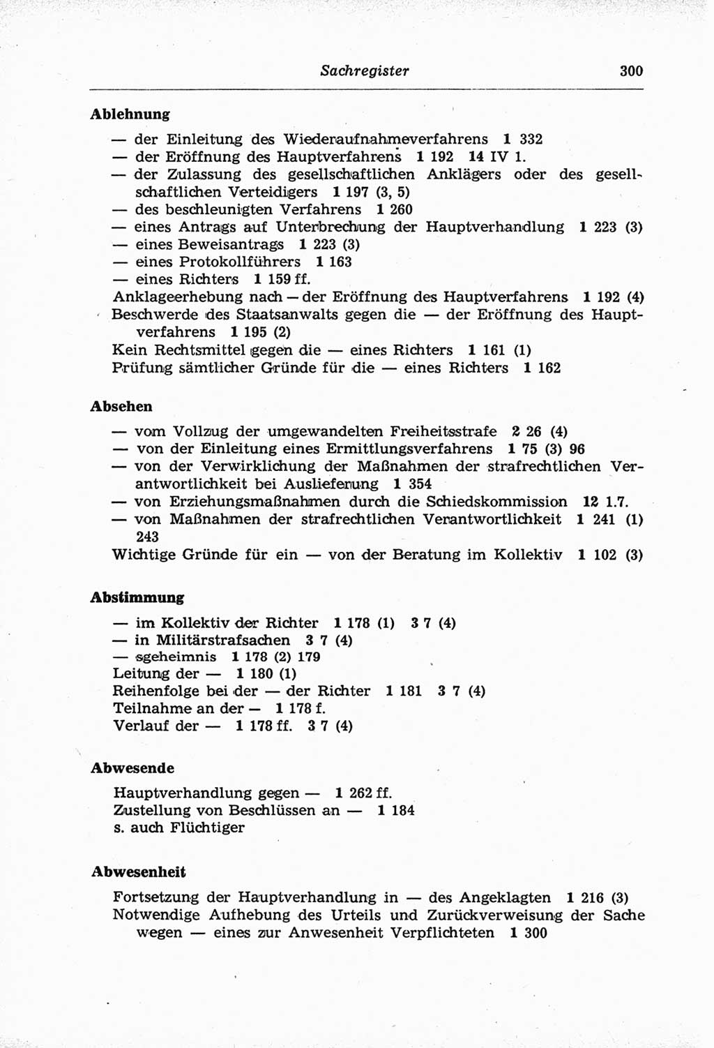 Strafprozeßordnung (StPO) der Deutschen Demokratischen Republik (DDR) und angrenzende Gesetze und Bestimmungen 1968, Seite 300 (StPO Ges. Bstgn. DDR 1968, S. 300)