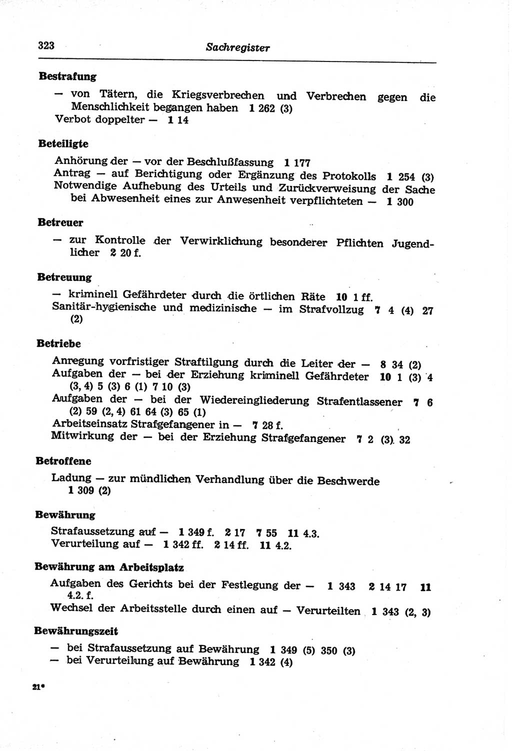 Strafprozeßordnung (StPO) der Deutschen Demokratischen Republik (DDR) und angrenzende Gesetze und Bestimmungen 1968, Seite 323 (StPO Ges. Bstgn. DDR 1968, S. 323)