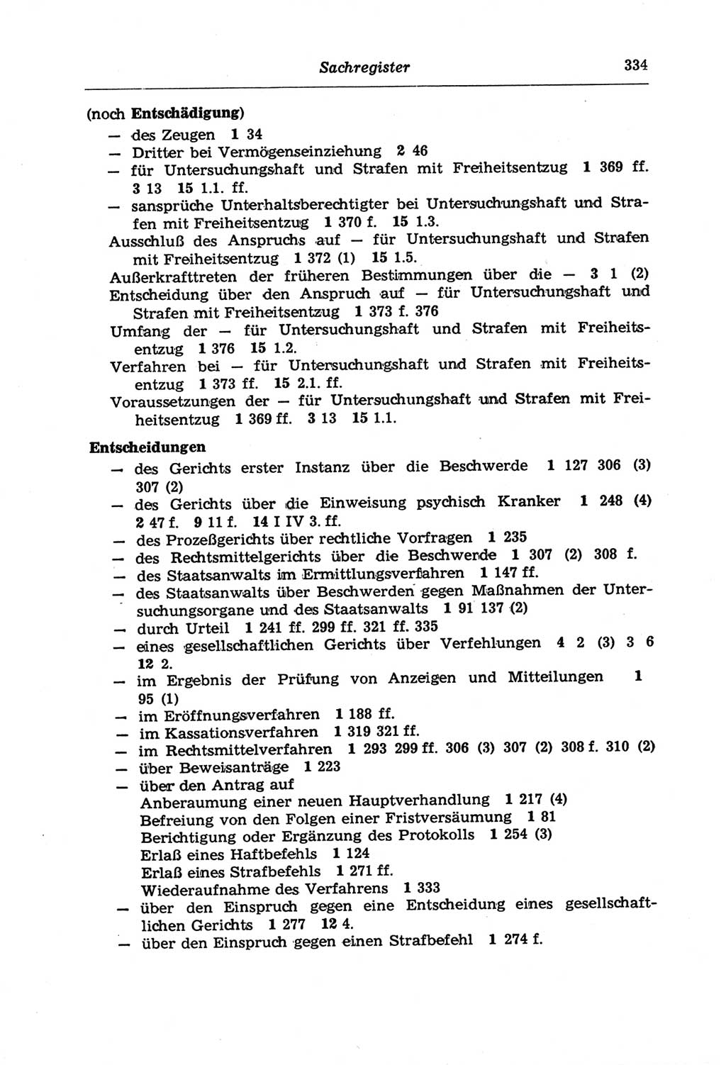 Strafprozeßordnung (StPO) der Deutschen Demokratischen Republik (DDR) und angrenzende Gesetze und Bestimmungen 1968, Seite 334 (StPO Ges. Bstgn. DDR 1968, S. 334)