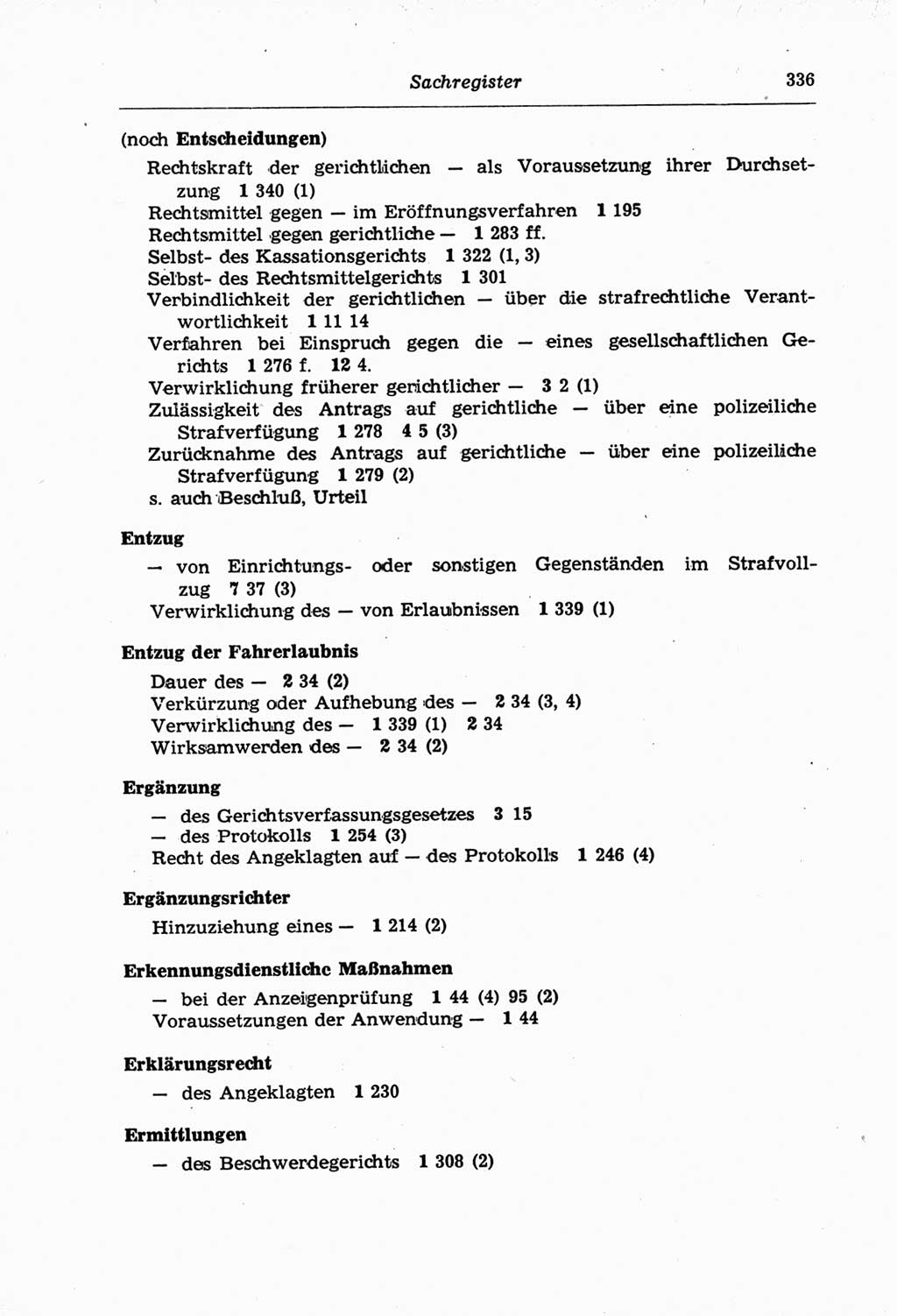 Strafprozeßordnung (StPO) der Deutschen Demokratischen Republik (DDR) und angrenzende Gesetze und Bestimmungen 1968, Seite 336 (StPO Ges. Bstgn. DDR 1968, S. 336)