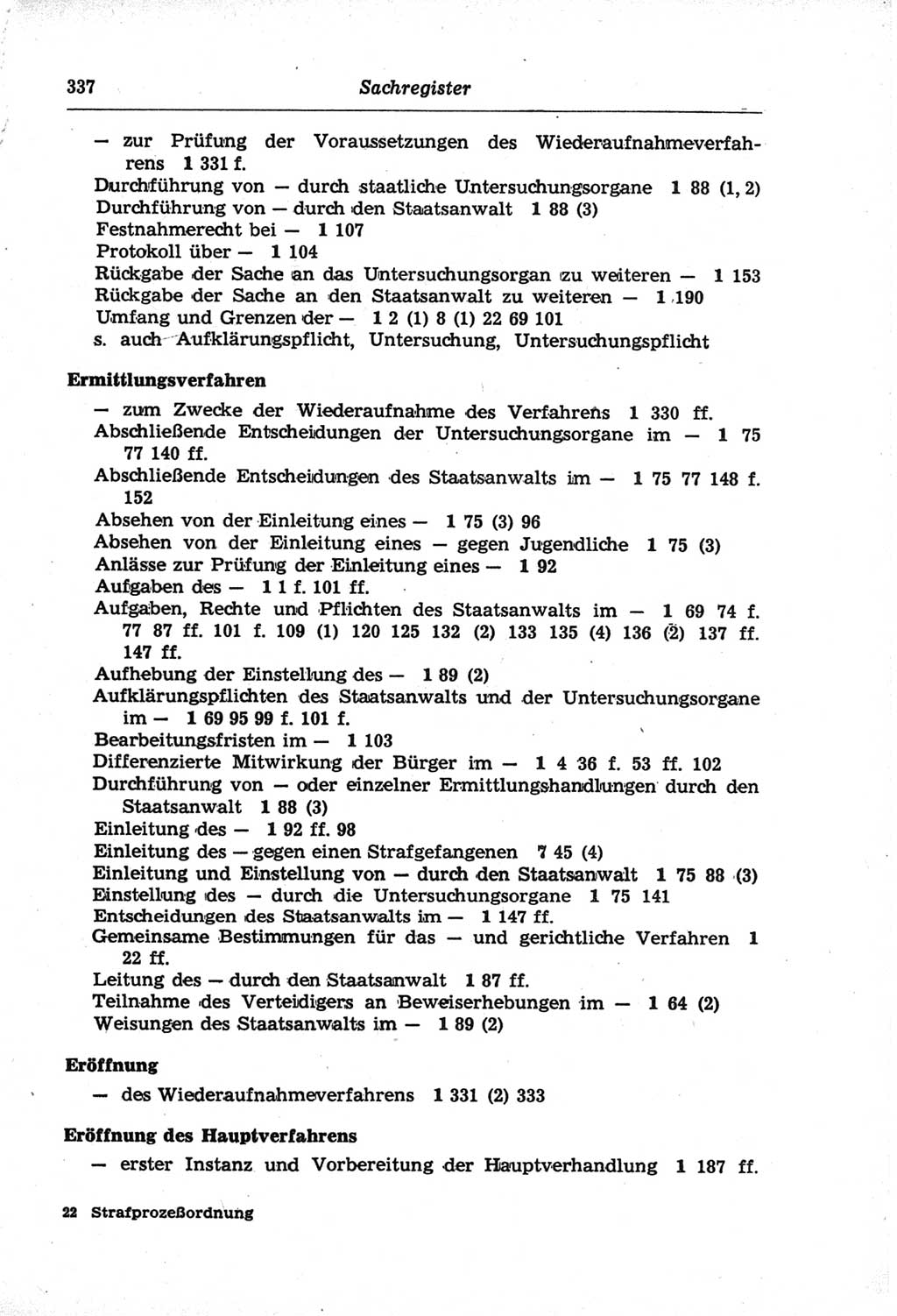 StrafprozeÃŸordnung (StPO) der Deutschen Demokratischen Republik (DDR) und angrenzende Gesetze und Bestimmungen 1968, Seite 337 (StPO Ges. Bstgn. DDR 1968, S. 337)