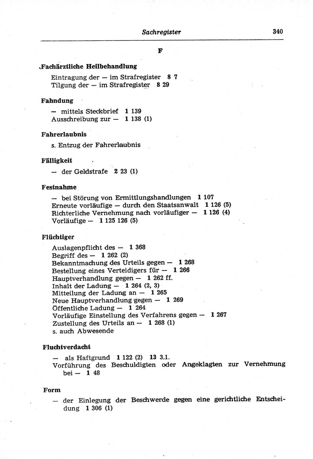 Strafprozeßordnung (StPO) der Deutschen Demokratischen Republik (DDR) und angrenzende Gesetze und Bestimmungen 1968, Seite 340 (StPO Ges. Bstgn. DDR 1968, S. 340)