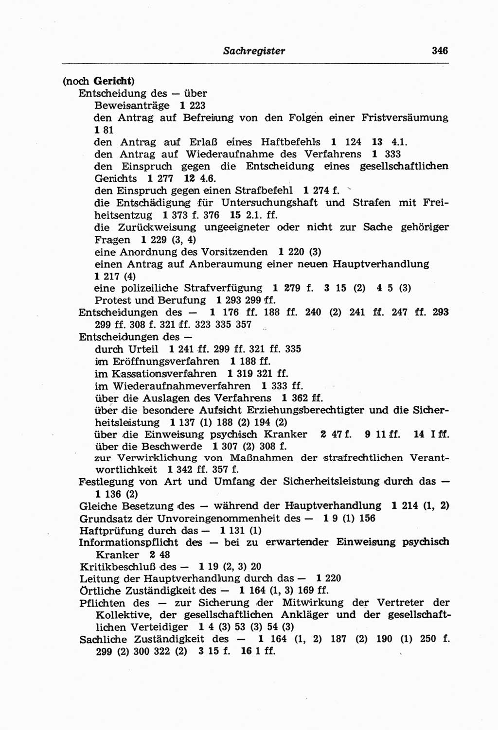 Strafprozeßordnung (StPO) der Deutschen Demokratischen Republik (DDR) und angrenzende Gesetze und Bestimmungen 1968, Seite 346 (StPO Ges. Bstgn. DDR 1968, S. 346)