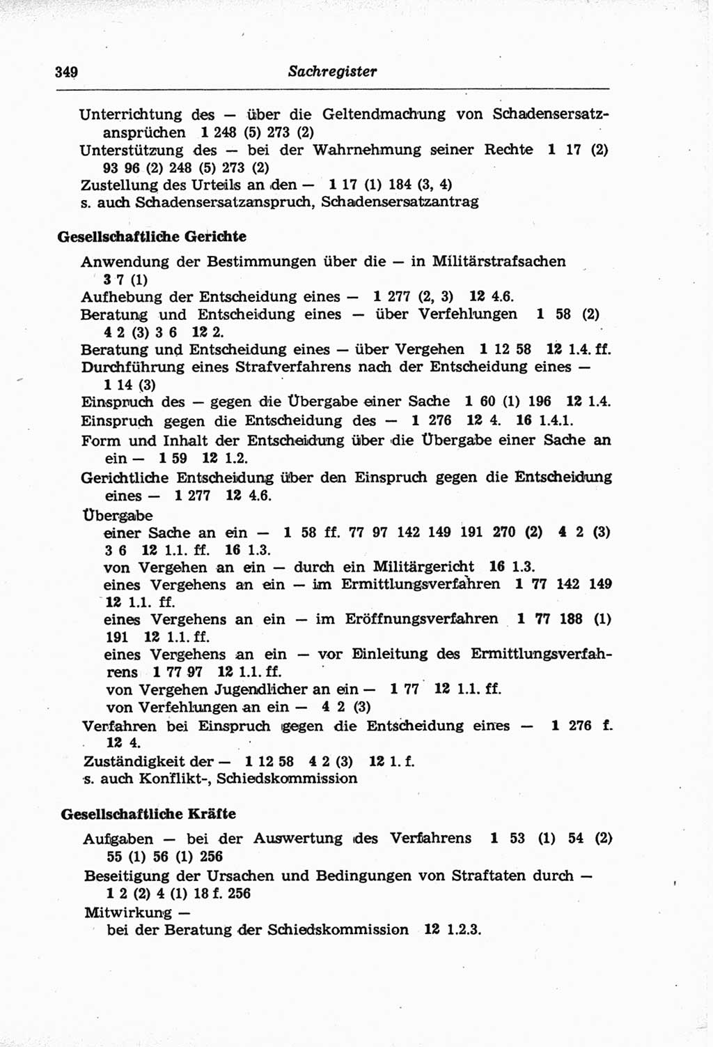 Strafprozeßordnung (StPO) der Deutschen Demokratischen Republik (DDR) und angrenzende Gesetze und Bestimmungen 1968, Seite 349 (StPO Ges. Bstgn. DDR 1968, S. 349)