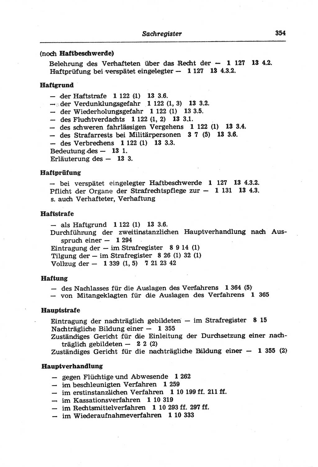 Strafprozeßordnung (StPO) der Deutschen Demokratischen Republik (DDR) und angrenzende Gesetze und Bestimmungen 1968, Seite 354 (StPO Ges. Bstgn. DDR 1968, S. 354)