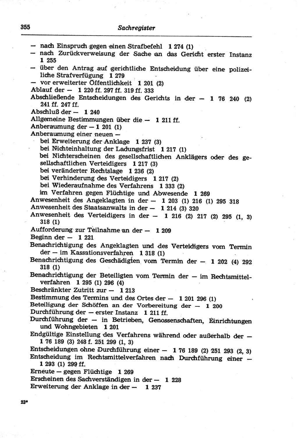 Strafprozeßordnung (StPO) der Deutschen Demokratischen Republik (DDR) und angrenzende Gesetze und Bestimmungen 1968, Seite 355 (StPO Ges. Bstgn. DDR 1968, S. 355)