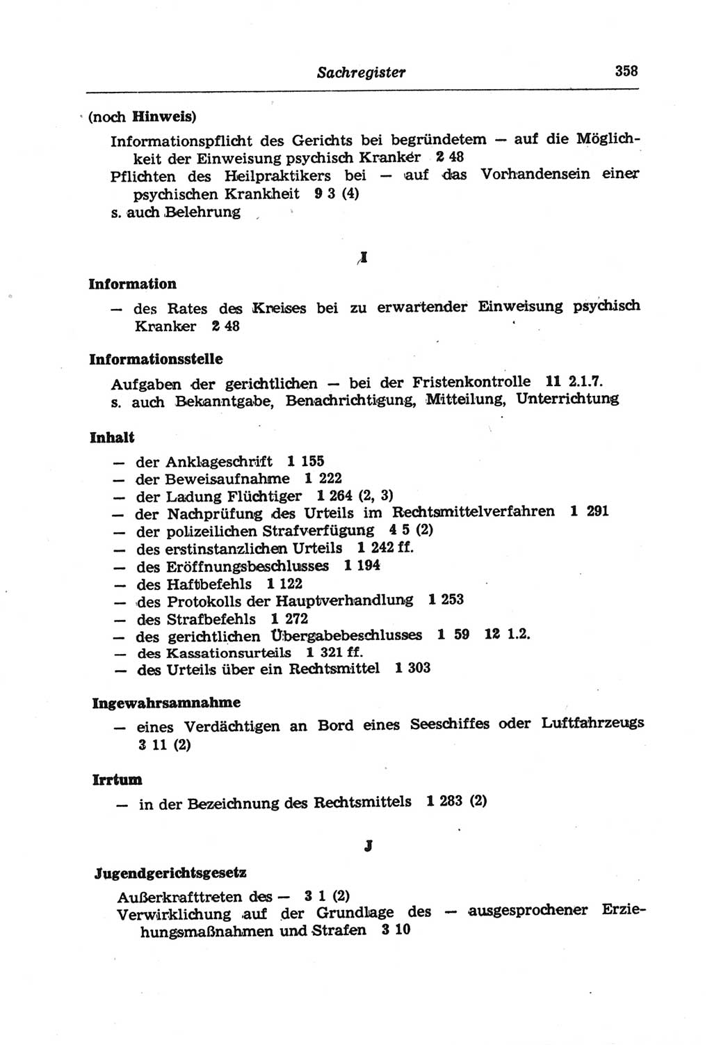 Strafprozeßordnung (StPO) der Deutschen Demokratischen Republik (DDR) und angrenzende Gesetze und Bestimmungen 1968, Seite 358 (StPO Ges. Bstgn. DDR 1968, S. 358)