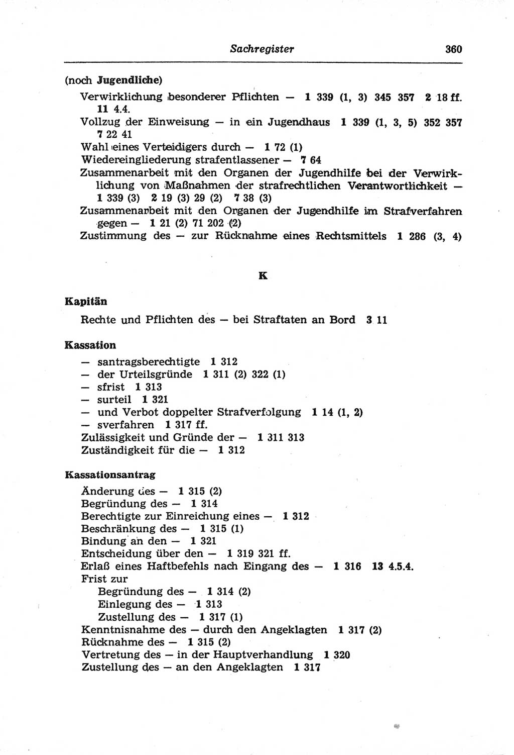 Strafprozeßordnung (StPO) der Deutschen Demokratischen Republik (DDR) und angrenzende Gesetze und Bestimmungen 1968, Seite 360 (StPO Ges. Bstgn. DDR 1968, S. 360)
