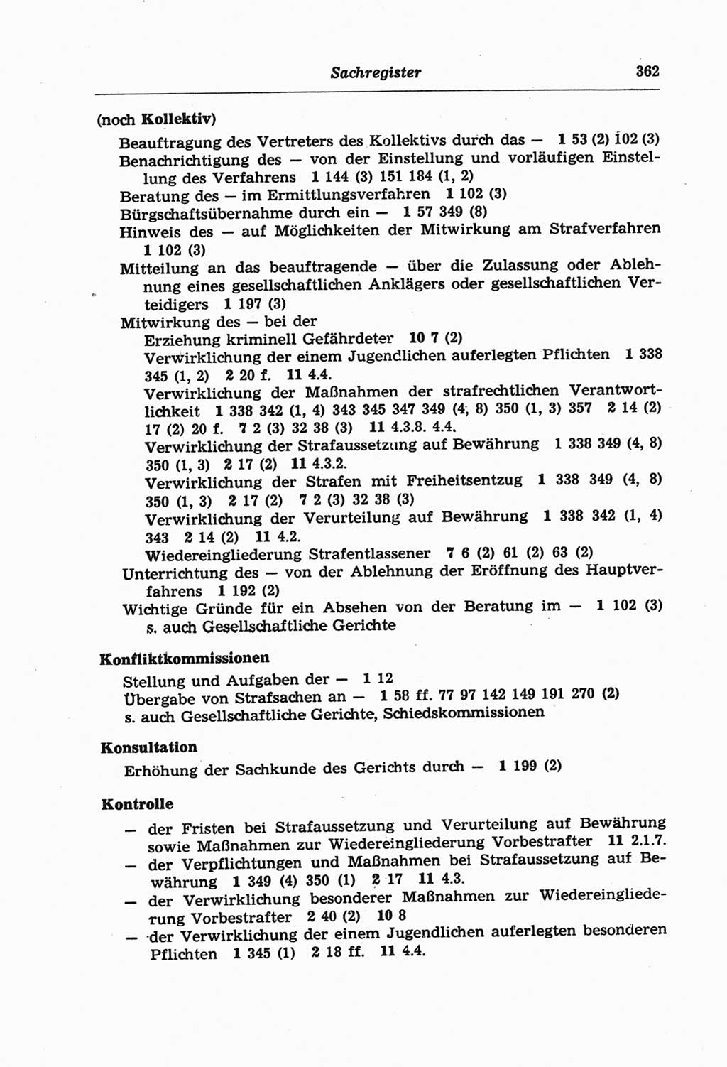 Strafprozeßordnung (StPO) der Deutschen Demokratischen Republik (DDR) und angrenzende Gesetze und Bestimmungen 1968, Seite 362 (StPO Ges. Bstgn. DDR 1968, S. 362)
