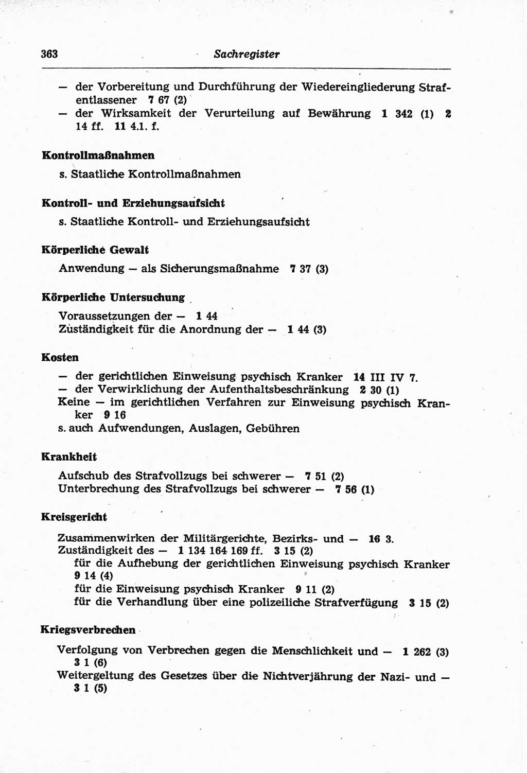 Strafprozeßordnung (StPO) der Deutschen Demokratischen Republik (DDR) und angrenzende Gesetze und Bestimmungen 1968, Seite 363 (StPO Ges. Bstgn. DDR 1968, S. 363)