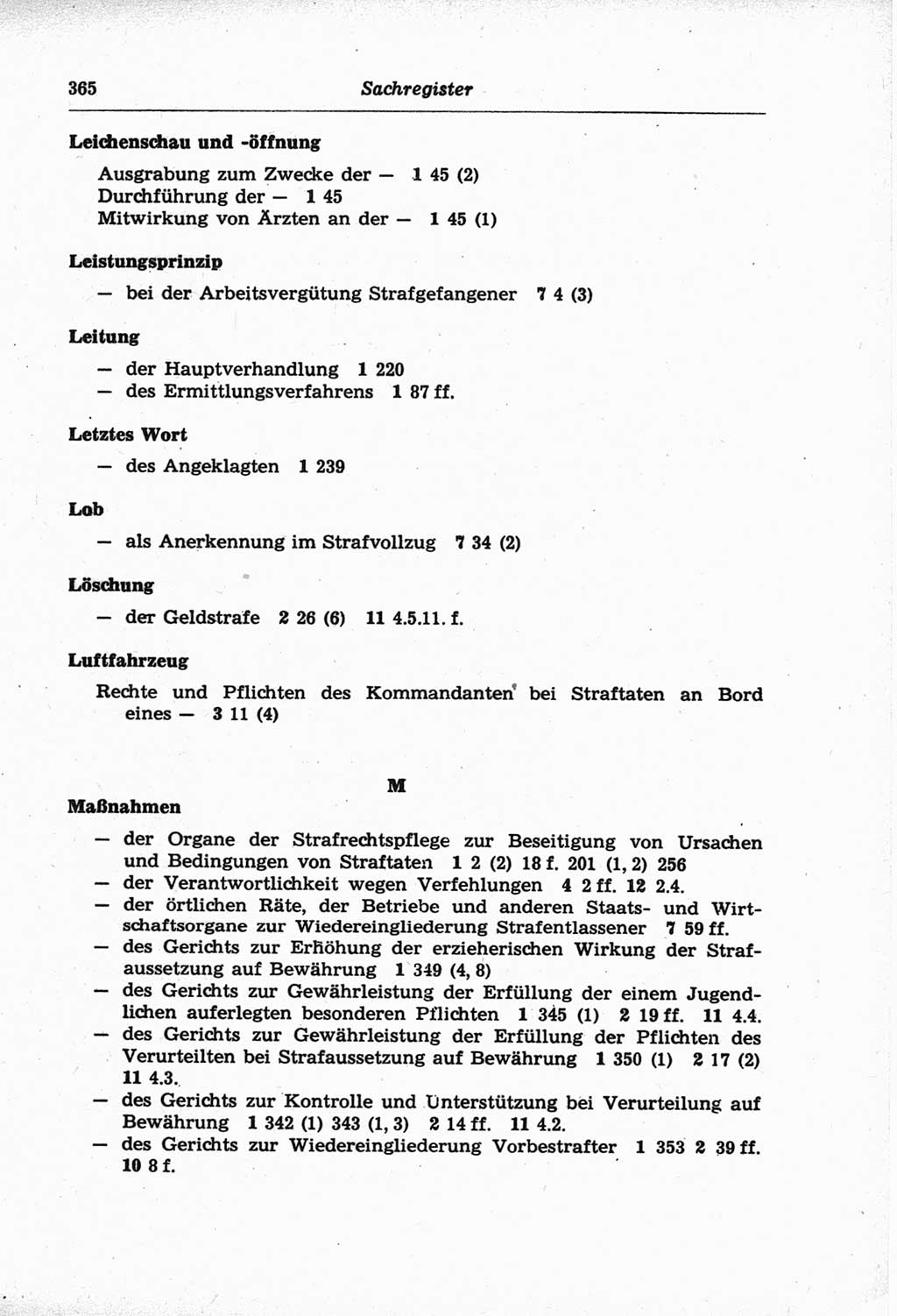 Strafprozeßordnung (StPO) der Deutschen Demokratischen Republik (DDR) und angrenzende Gesetze und Bestimmungen 1968, Seite 365 (StPO Ges. Bstgn. DDR 1968, S. 365)