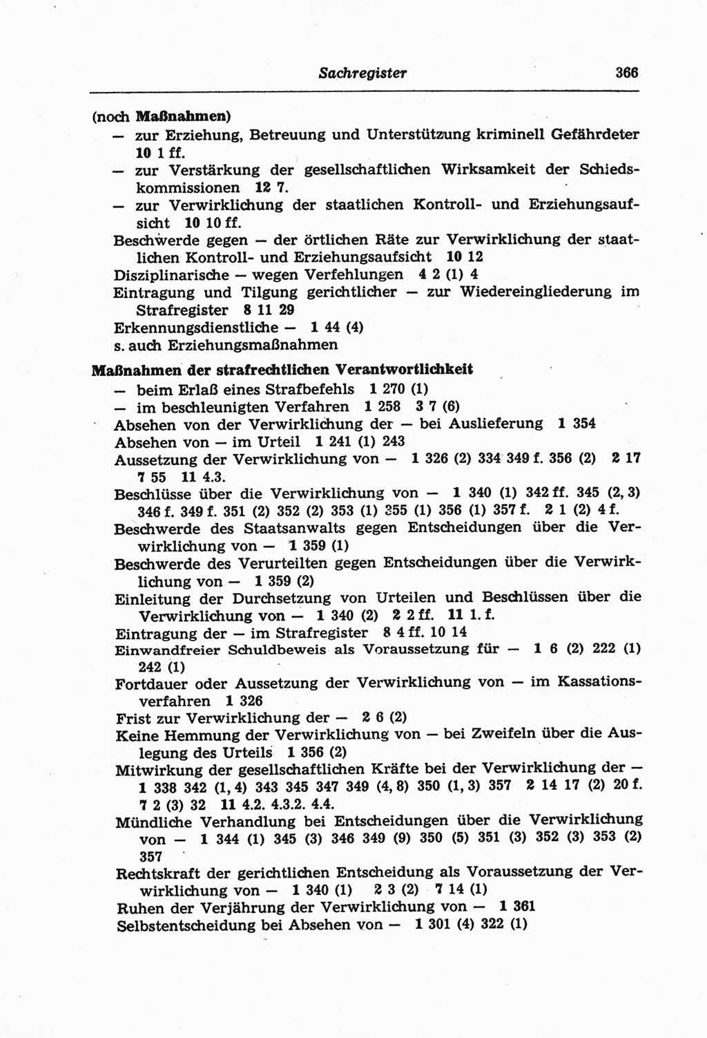 Strafprozeßordnung (StPO) der Deutschen Demokratischen Republik (DDR) und angrenzende Gesetze und Bestimmungen 1968, Seite 366 (StPO Ges. Bstgn. DDR 1968, S. 366)