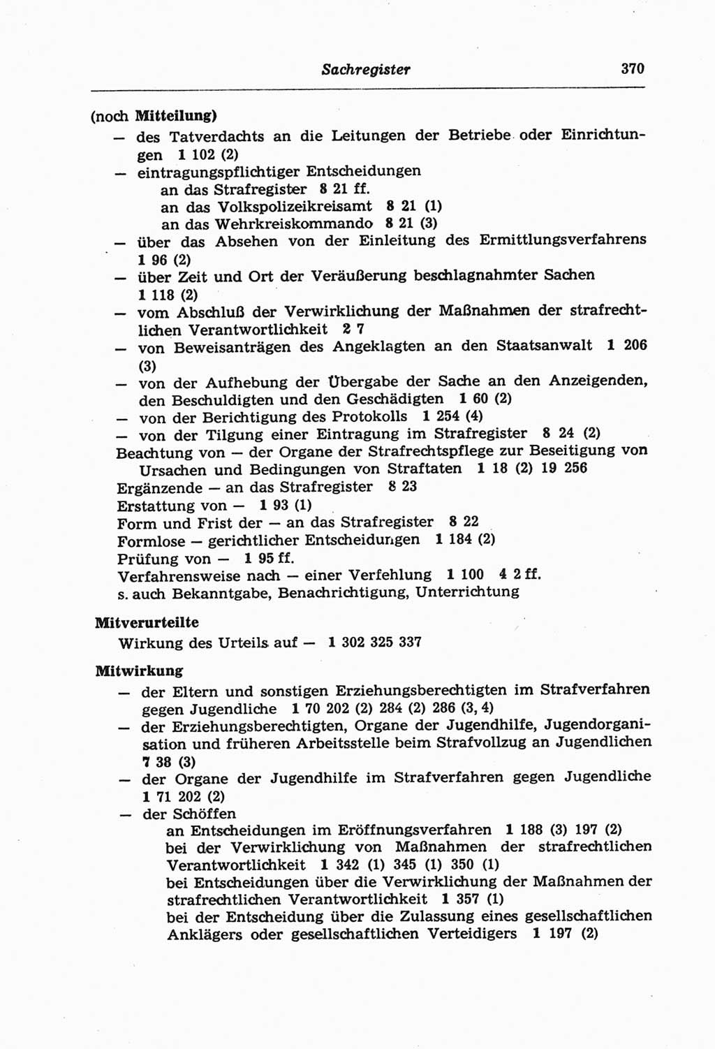 Strafprozeßordnung (StPO) der Deutschen Demokratischen Republik (DDR) und angrenzende Gesetze und Bestimmungen 1968, Seite 370 (StPO Ges. Bstgn. DDR 1968, S. 370)