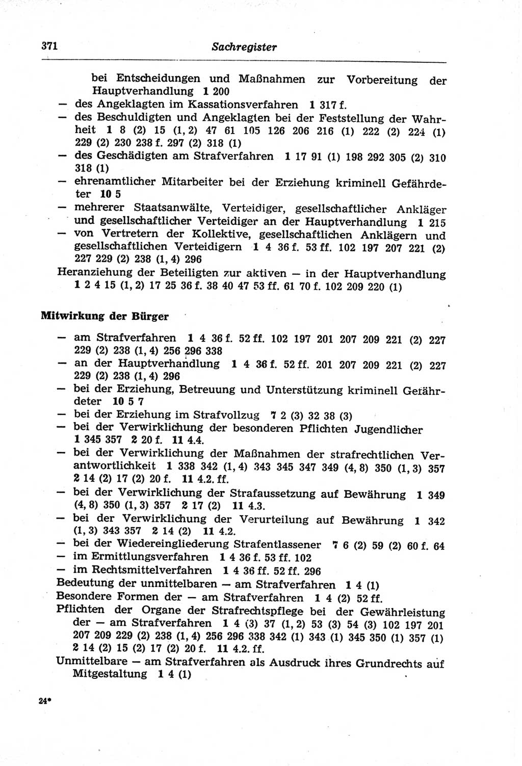 Strafprozeßordnung (StPO) der Deutschen Demokratischen Republik (DDR) und angrenzende Gesetze und Bestimmungen 1968, Seite 371 (StPO Ges. Bstgn. DDR 1968, S. 371)