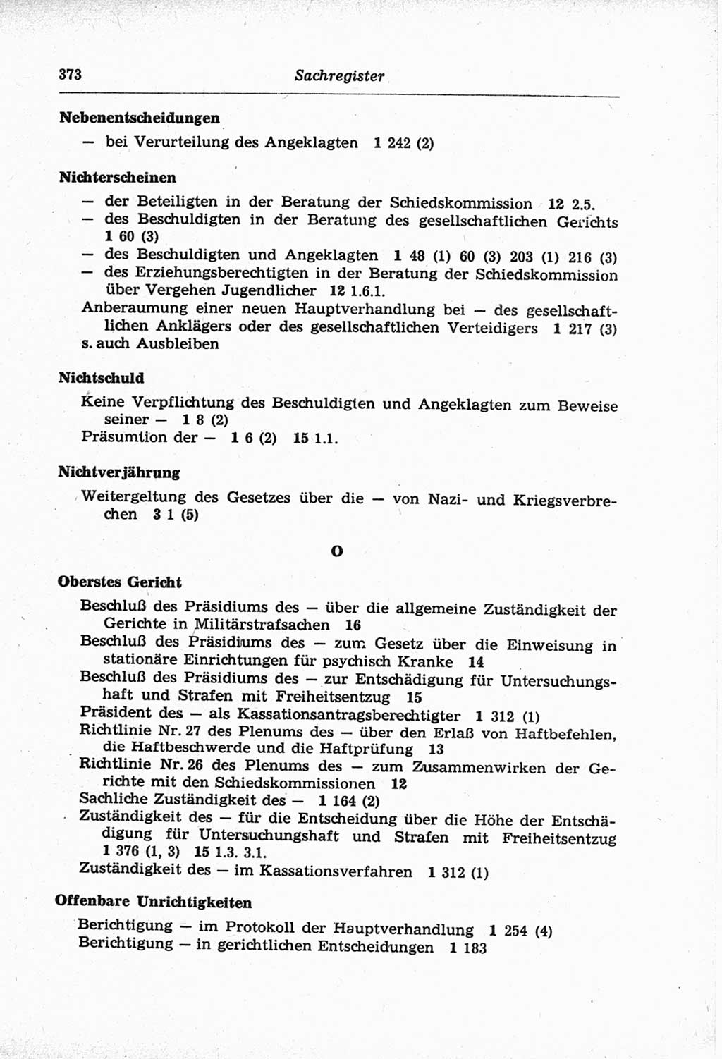 Strafprozeßordnung (StPO) der Deutschen Demokratischen Republik (DDR) und angrenzende Gesetze und Bestimmungen 1968, Seite 373 (StPO Ges. Bstgn. DDR 1968, S. 373)
