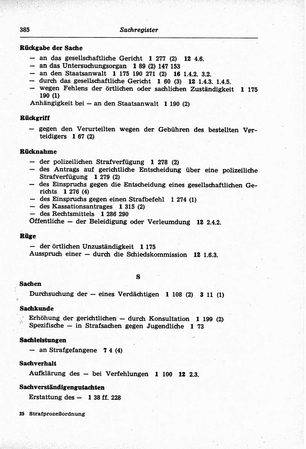 Strafprozeßordnung (StPO) der Deutschen Demokratischen Republik (DDR) und angrenzende Gesetze und Bestimmungen 1968, Seite 385 (StPO Ges. Bstgn. DDR 1968, S. 385)