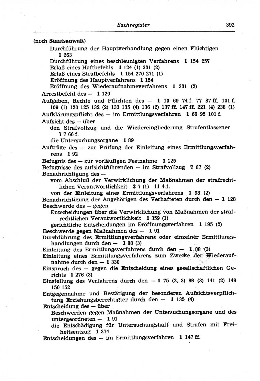 Strafprozeßordnung (StPO) der Deutschen Demokratischen Republik (DDR) und angrenzende Gesetze und Bestimmungen 1968, Seite 392 (StPO Ges. Bstgn. DDR 1968, S. 392)