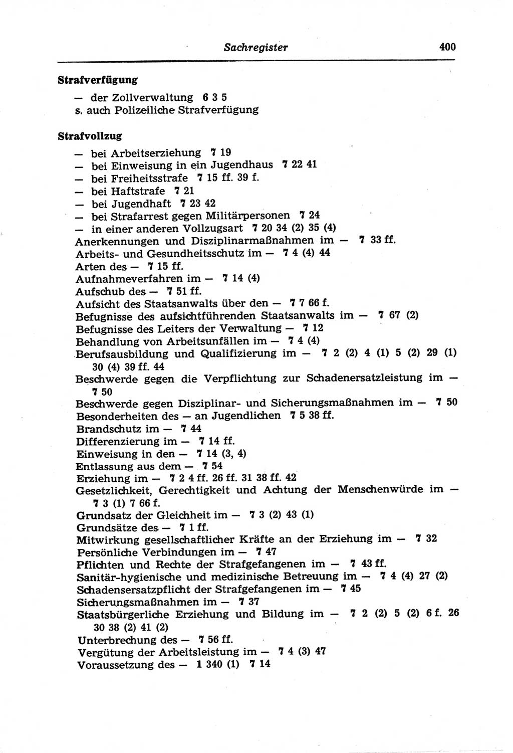 Strafprozeßordnung (StPO) der Deutschen Demokratischen Republik (DDR) und angrenzende Gesetze und Bestimmungen 1968, Seite 400 (StPO Ges. Bstgn. DDR 1968, S. 400)