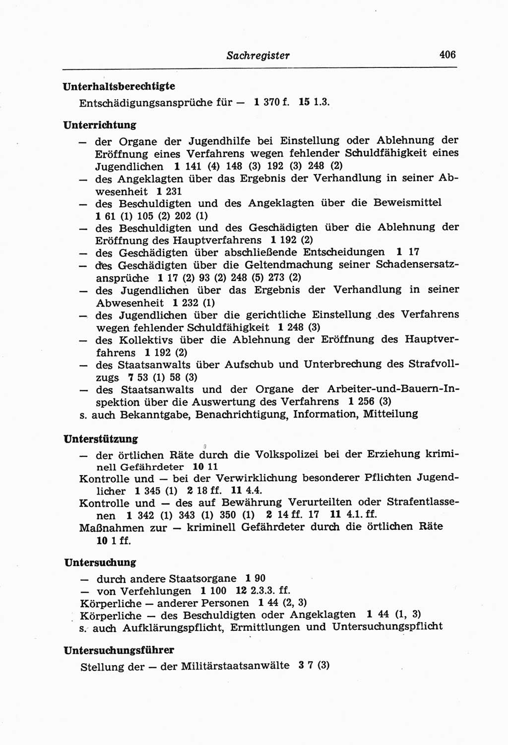 Strafprozeßordnung (StPO) der Deutschen Demokratischen Republik (DDR) und angrenzende Gesetze und Bestimmungen 1968, Seite 406 (StPO Ges. Bstgn. DDR 1968, S. 406)