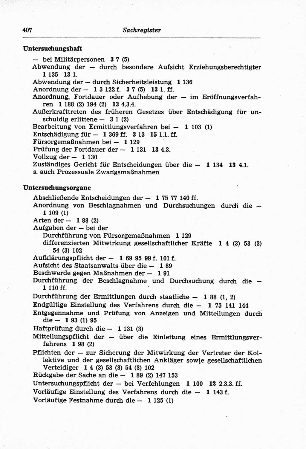 Strafprozeßordnung (StPO) der Deutschen Demokratischen Republik (DDR) und angrenzende Gesetze und Bestimmungen 1968, Seite 407 (StPO Ges. Bstgn. DDR 1968, S. 407)