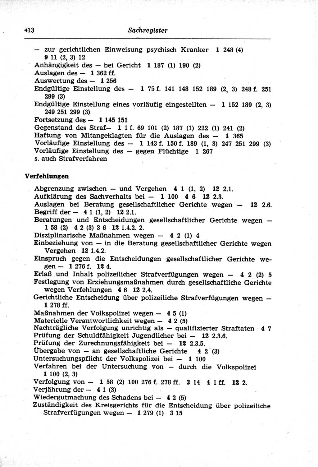 Strafprozeßordnung (StPO) der Deutschen Demokratischen Republik (DDR) und angrenzende Gesetze und Bestimmungen 1968, Seite 413 (StPO Ges. Bstgn. DDR 1968, S. 413)