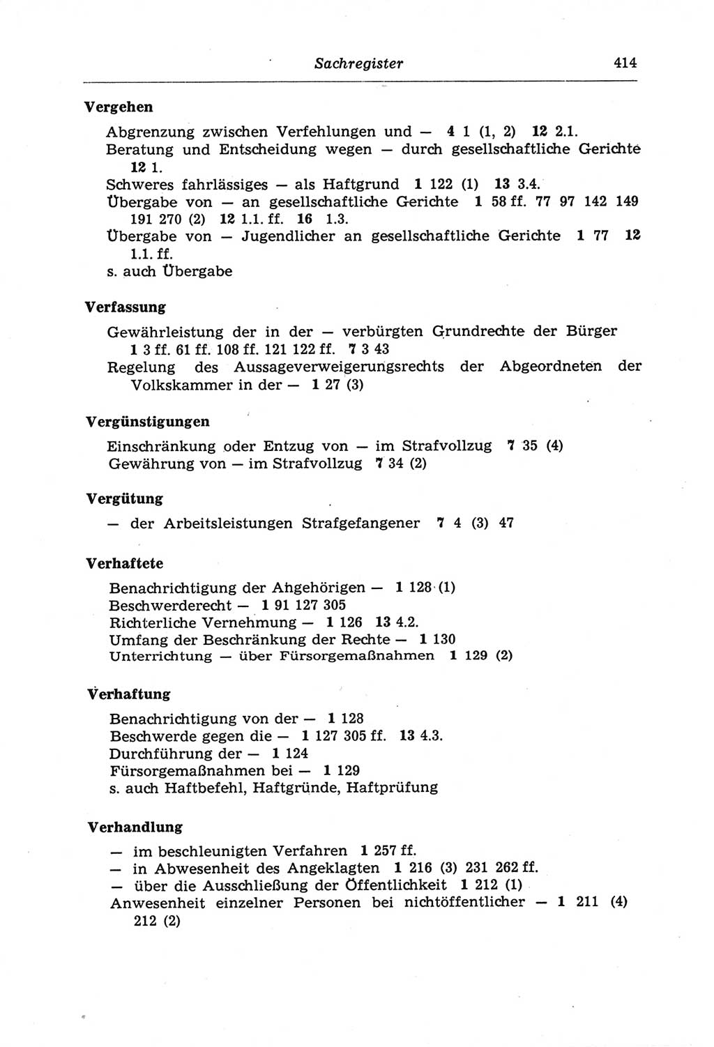 Strafprozeßordnung (StPO) der Deutschen Demokratischen Republik (DDR) und angrenzende Gesetze und Bestimmungen 1968, Seite 414 (StPO Ges. Bstgn. DDR 1968, S. 414)