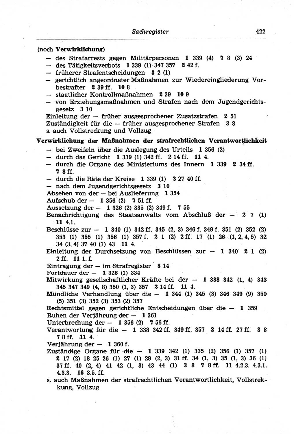 Strafprozeßordnung (StPO) der Deutschen Demokratischen Republik (DDR) und angrenzende Gesetze und Bestimmungen 1968, Seite 422 (StPO Ges. Bstgn. DDR 1968, S. 422)