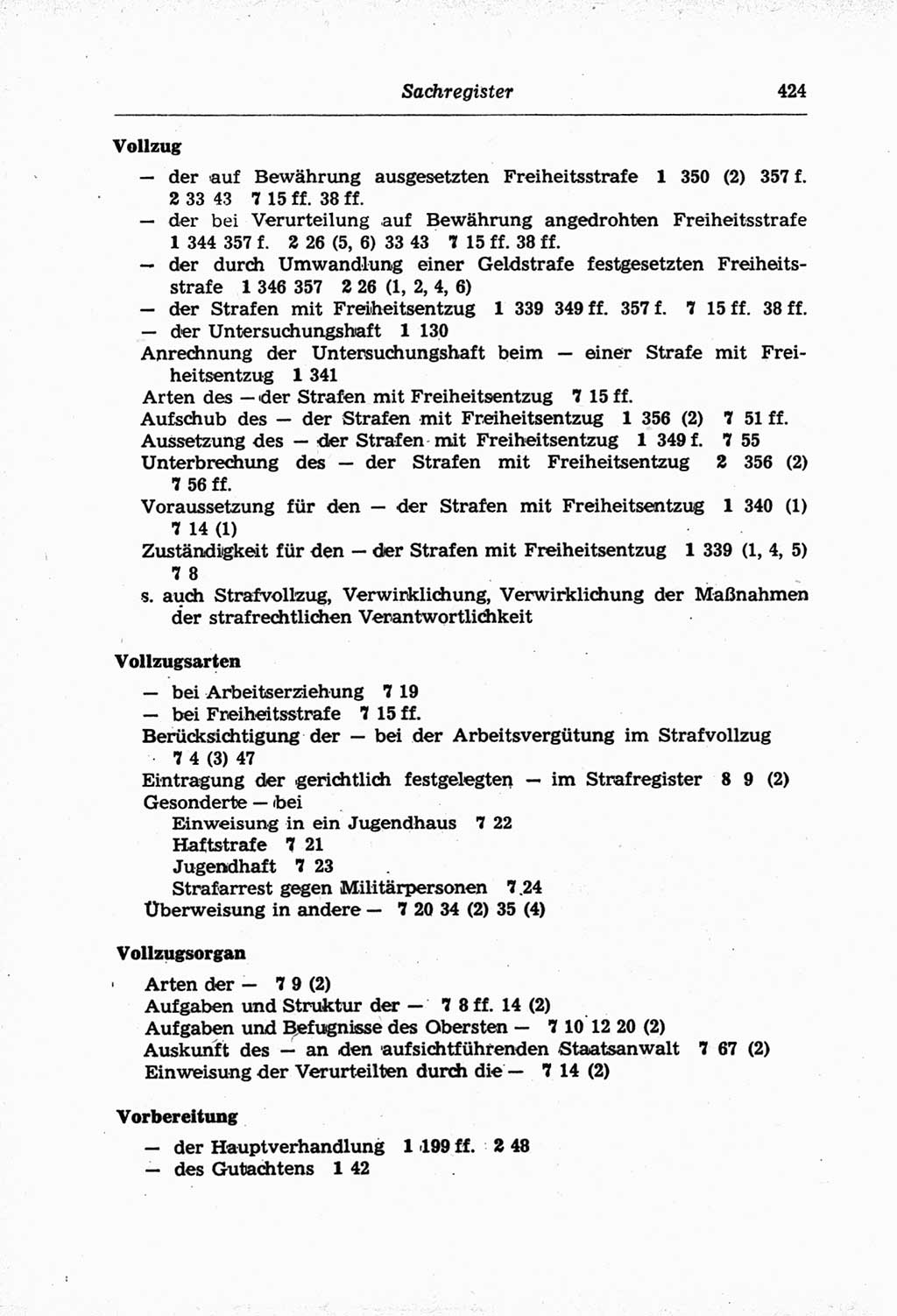 Strafprozeßordnung (StPO) der Deutschen Demokratischen Republik (DDR) und angrenzende Gesetze und Bestimmungen 1968, Seite 424 (StPO Ges. Bstgn. DDR 1968, S. 424)