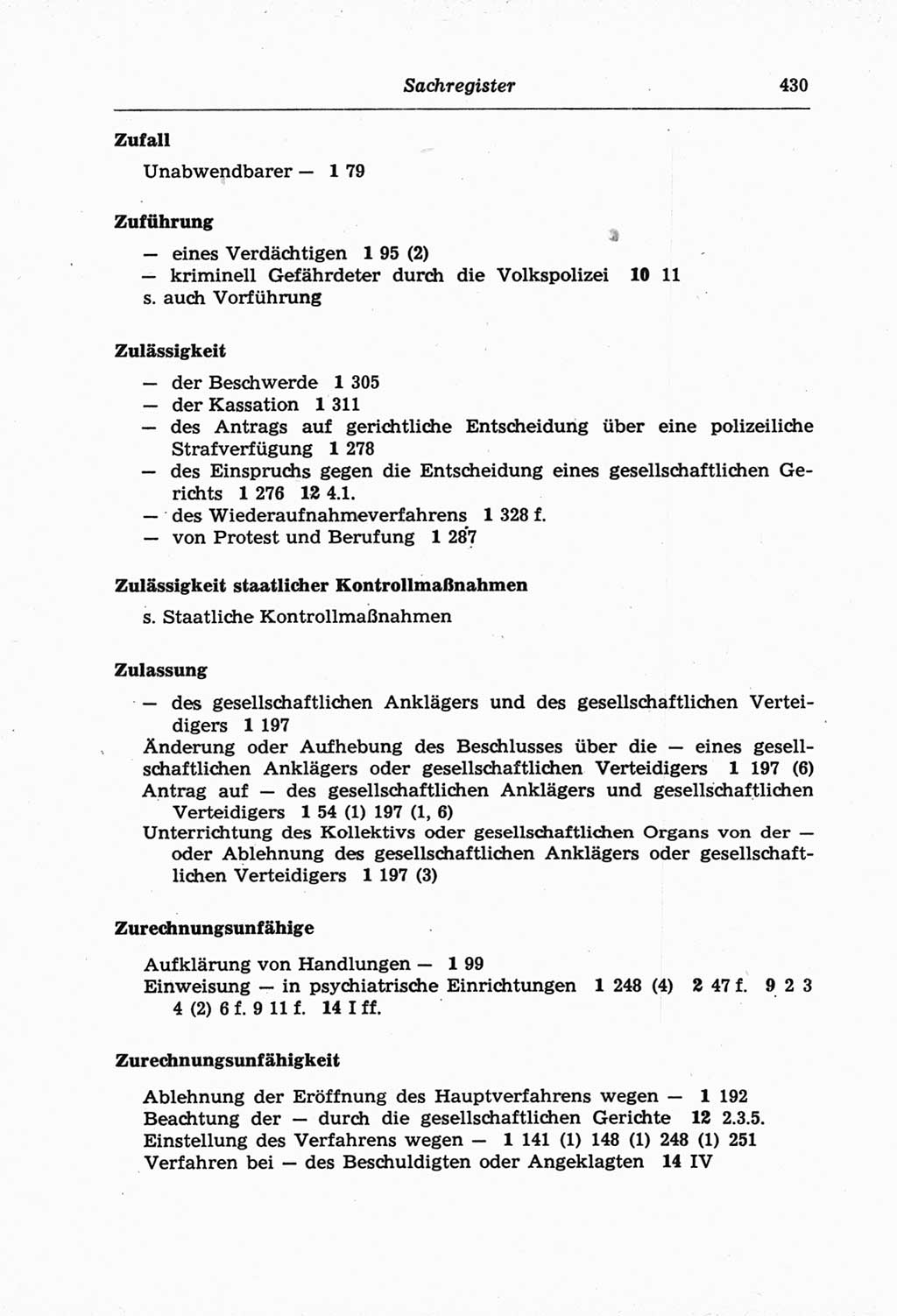 Strafprozeßordnung (StPO) der Deutschen Demokratischen Republik (DDR) und angrenzende Gesetze und Bestimmungen 1968, Seite 430 (StPO Ges. Bstgn. DDR 1968, S. 430)