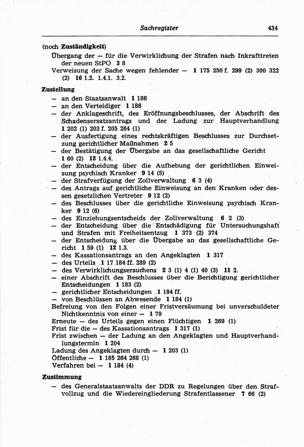Strafprozeßordnung (StPO) der Deutschen Demokratischen Republik (DDR) und angrenzende Gesetze und Bestimmungen 1968, Seite 434 (StPO Ges. Bstgn. DDR 1968, S. 434)
