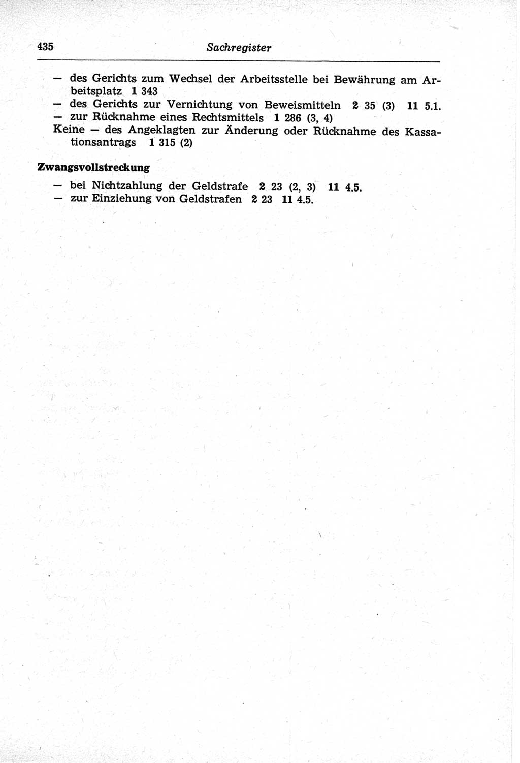 Strafprozeßordnung (StPO) der Deutschen Demokratischen Republik (DDR) und angrenzende Gesetze und Bestimmungen 1968, Seite 435 (StPO Ges. Bstgn. DDR 1968, S. 435)