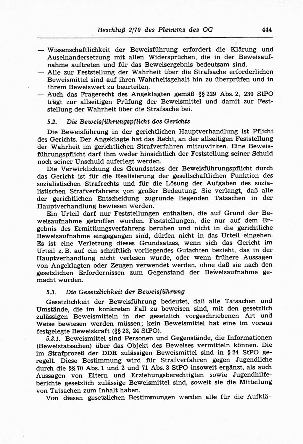 Strafprozeßordnung (StPO) der Deutschen Demokratischen Republik (DDR) und angrenzende Gesetze und Bestimmungen 1968, Seite 444 (StPO Ges. Bstgn. DDR 1968, S. 444)